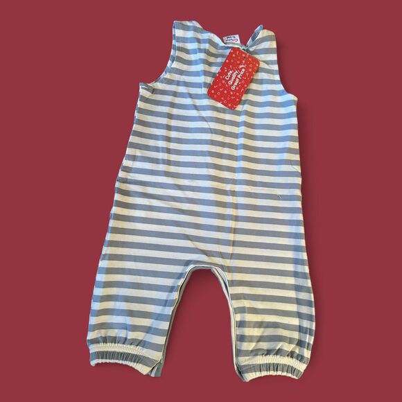 PatPat Stripe Print Sleeveless Baby Jumpsuit 0-3 Month - Picture 3 of 3